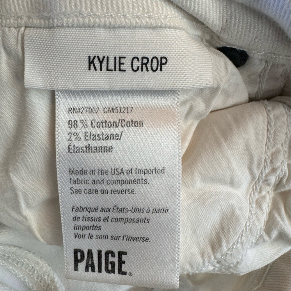 PAIGE Kylie Crop White Jeans - Picture 8 of 8